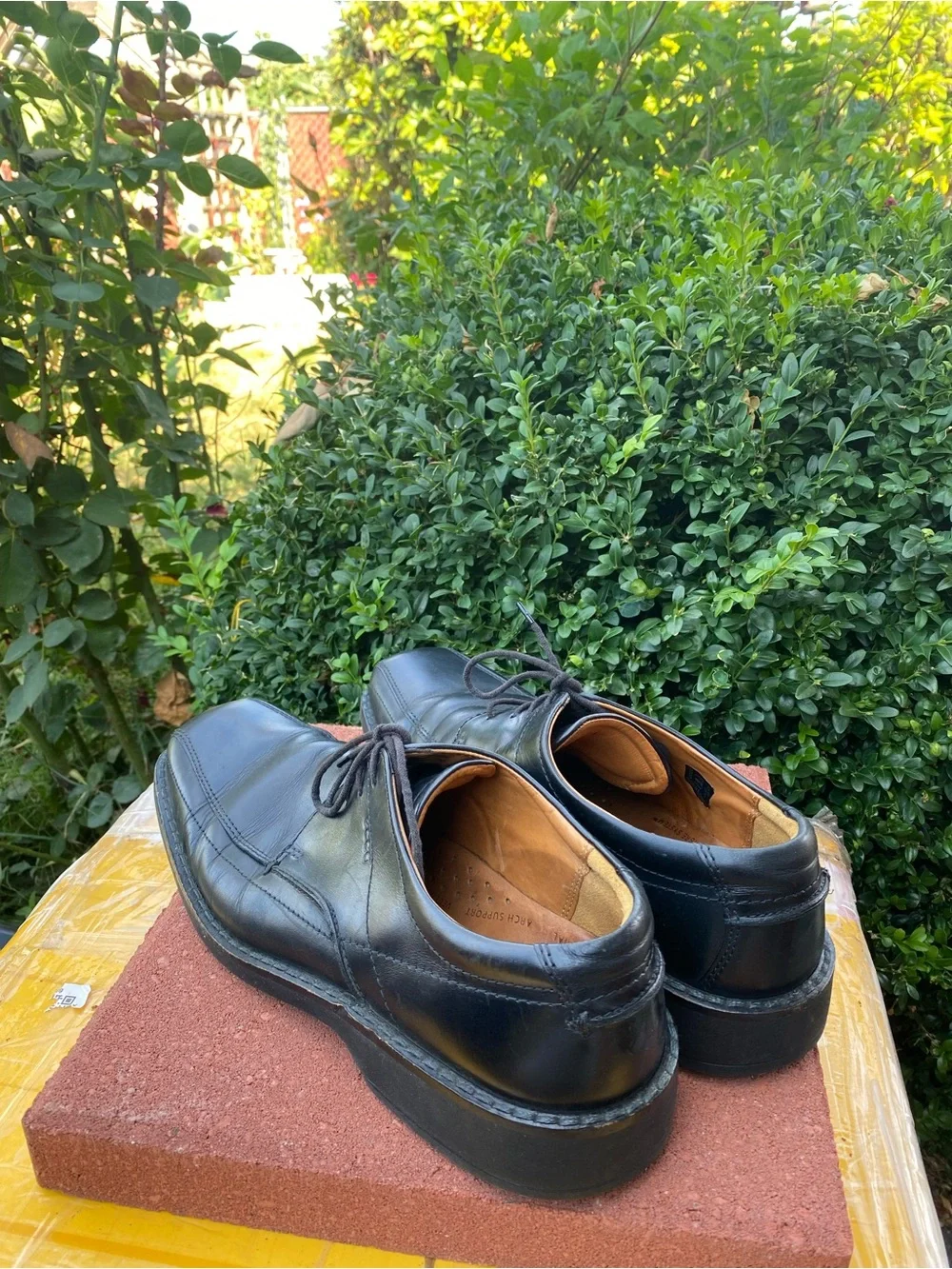 Ecco Men's Black Leather Lace-Up Dress Shoes Size 45/12US